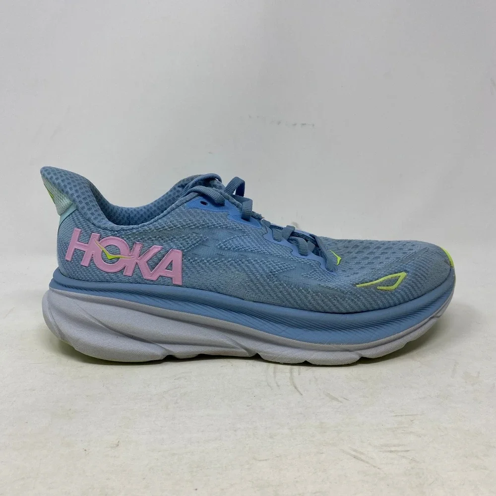 Hoka Clifton 9 Women 8.5 Running Shoes Dream Blue Ice Water Pink 1127896-DNK